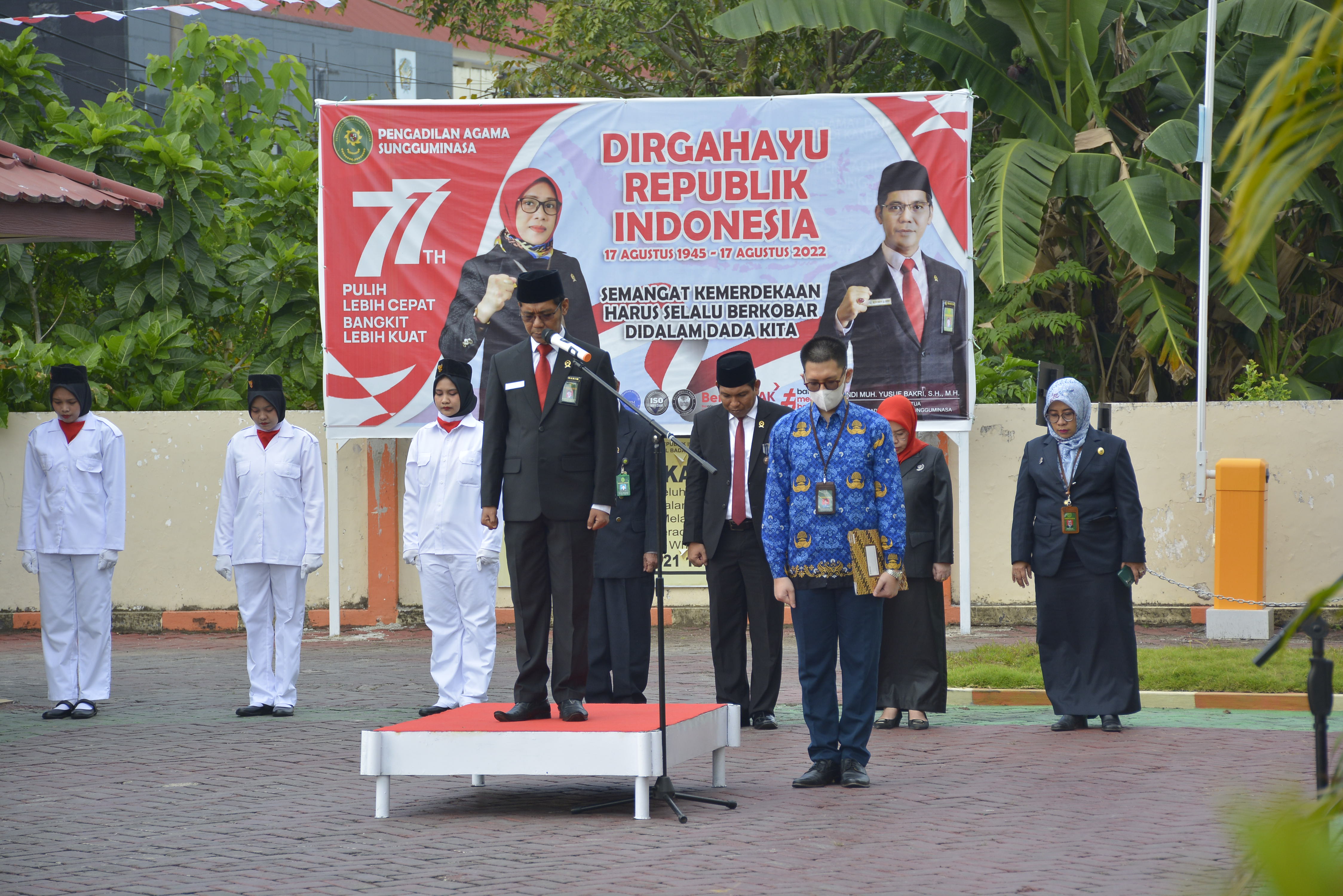 Pelaksanaan Upacara Hut Proklamasi Ke 77 Republik Indonesia Pengadilan